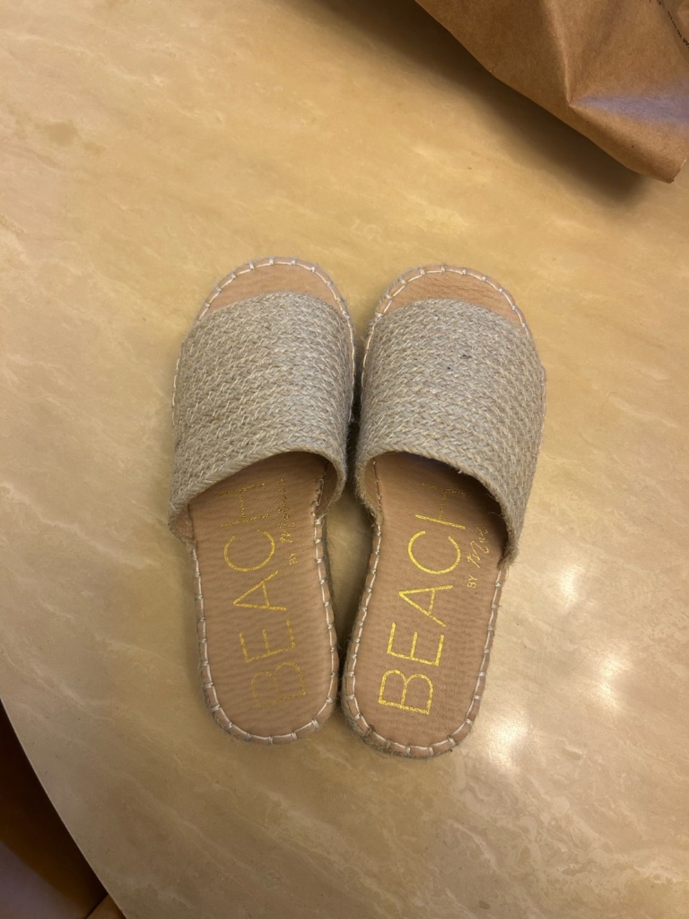 Beach by Matisse Slide Mules in Natural Tan